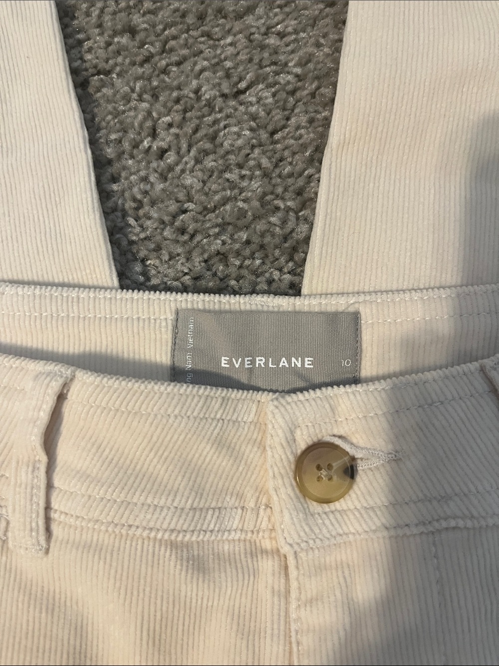 Everlane Cream corduroy cropped straight leg Pants - Picture 4 of 4
